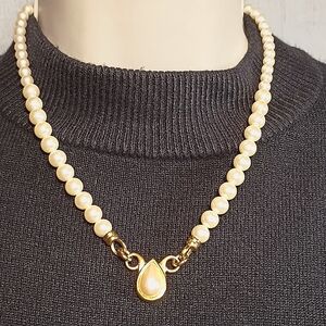 Napier Pearl Necklace with Teardrop Pendant